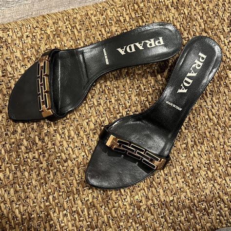 mens prada mules|prada kitten heel mules.